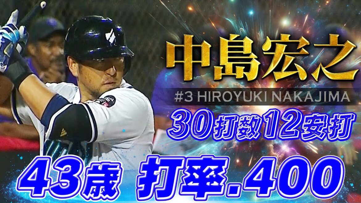 【ドバイで打ちまくる43歳】中島宏之！リーグ3位の打率.400「30打数12安打」【中東・南アジア地域初のプロ野球リーグ ベースボール・ユナイテッド】Hiroyuki Nakajima