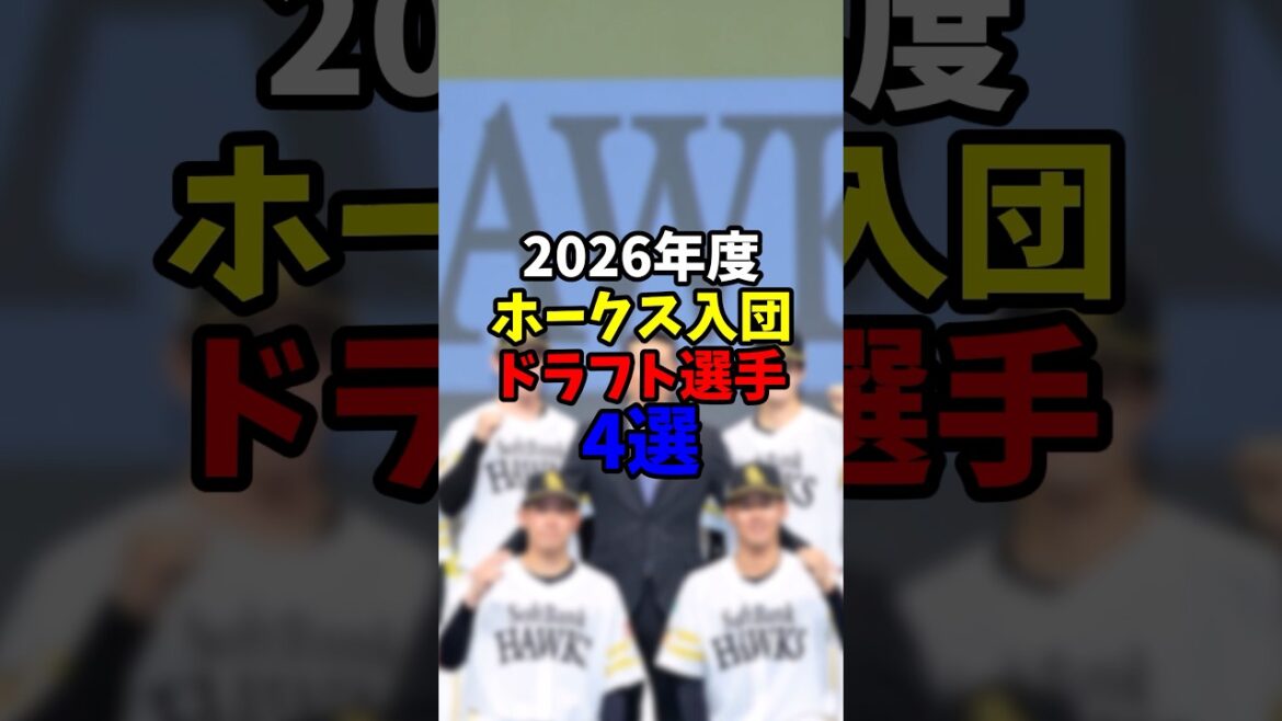 2026年度ホークス入団ドラフト選手4選【福岡ソフトバンクホークス】