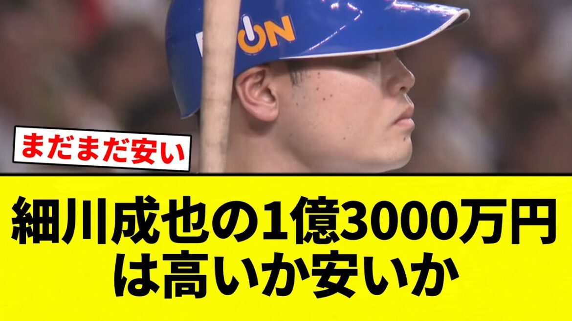 【疑問】細川成也の1億3000万円は高いか安いか【プロ野球反応集】【2chスレ】【なんG】 【疑問】細川成也の1億3000万円は高いか安いか【プロ野球反応集】【2chスレ】【なんG】