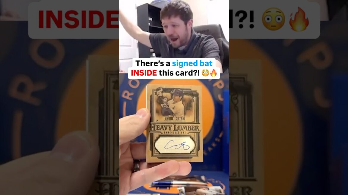 A signed baseball bat INSIDE of this card?!? 🤯🔥 Massive Shohei Ohtani card pull!! 👀