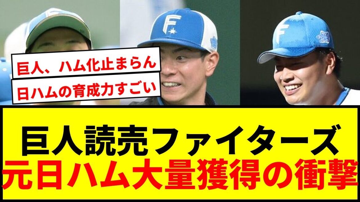 【衝撃】巨人「読売ファイターズ」化が止まらない！元日ハム3選手獲得の狙いとは？