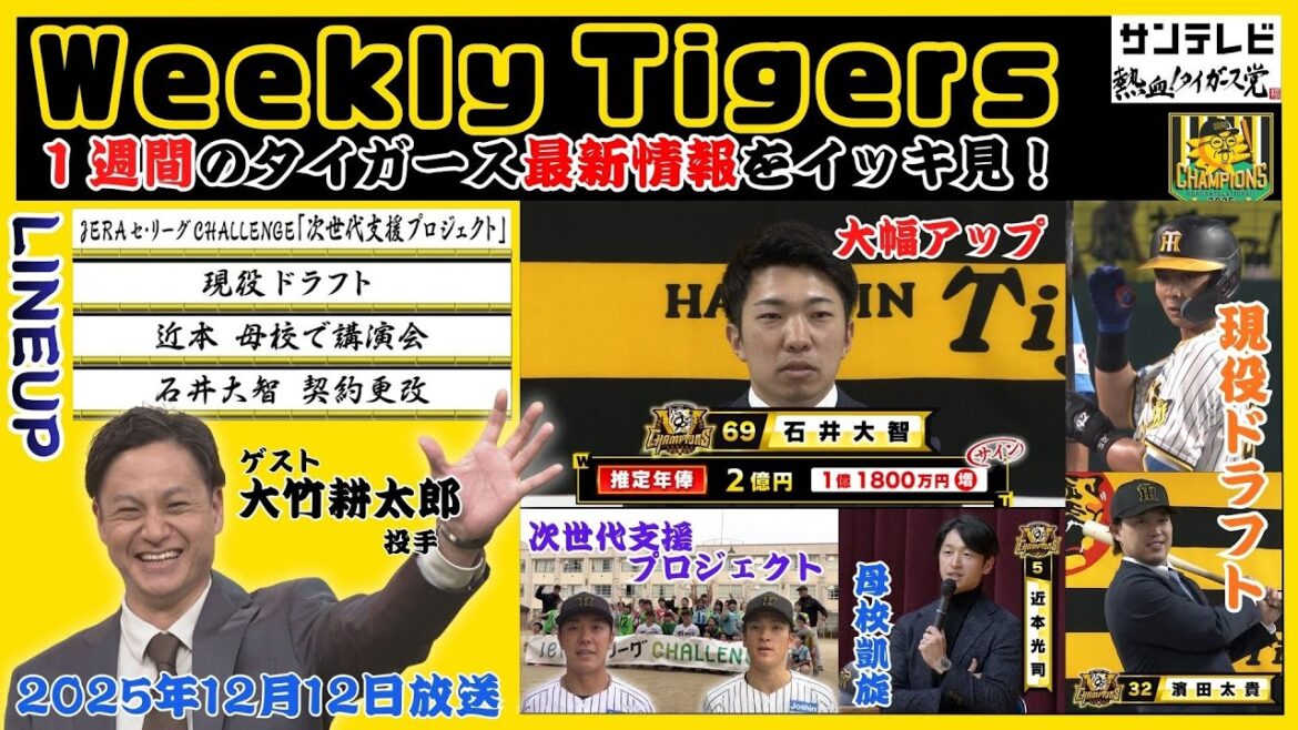【12/6~12/12のタイガース情報🐯】大竹投手と振り返る1週間!石井投手大幅アップ!井上選手⇔濱田選手 現役ドラフト #熱血タイガース党 【12/6~12/12のタイガース情報🐯】大竹投手と振り返る1週間!石井投手大幅アップ!井上選手⇔濱田選手 現役ドラフト #熱血タイガース党