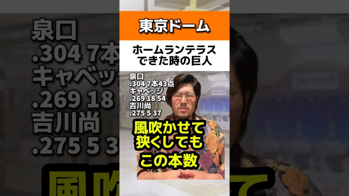 東京ドームにホームランテラスできた時の巨人#読売ジャイアンツ#吉川尚輝