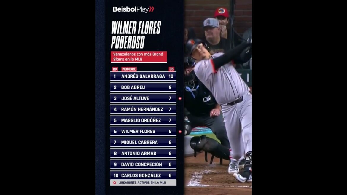 Wilmer Flores conectó su 6to Grand Slam 🔥🇻🇪 #mlb #grandesligas #beisbol #venezuela #sfgiants