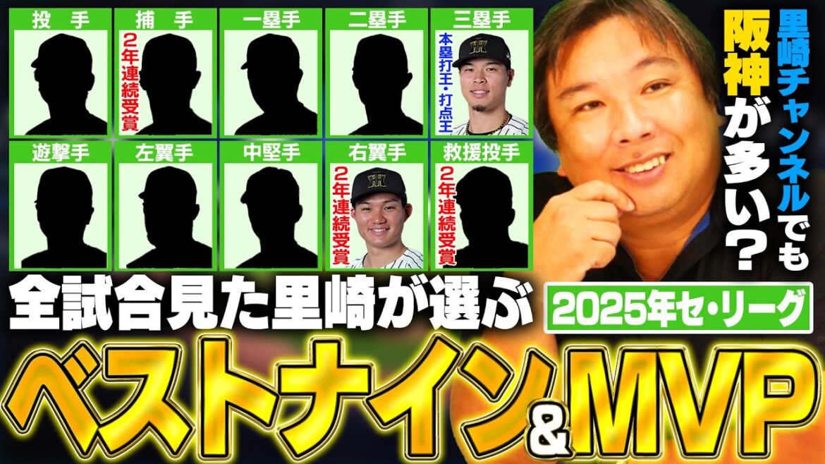 【里崎式ベストナイン2025】圧倒的優勝の阪神が里崎式でも独占か⁉︎全試合解説している里崎が選ぶベストナイン&MVP選手‼︎最多は14週獲得のあの選手‼︎ 【里崎式ベストナイン2025】圧倒的優勝の阪神が里崎式でも独占か⁉︎全試合解説している里崎が選ぶベストナイン&MVP選手‼︎最多は14週獲得のあの選手‼︎