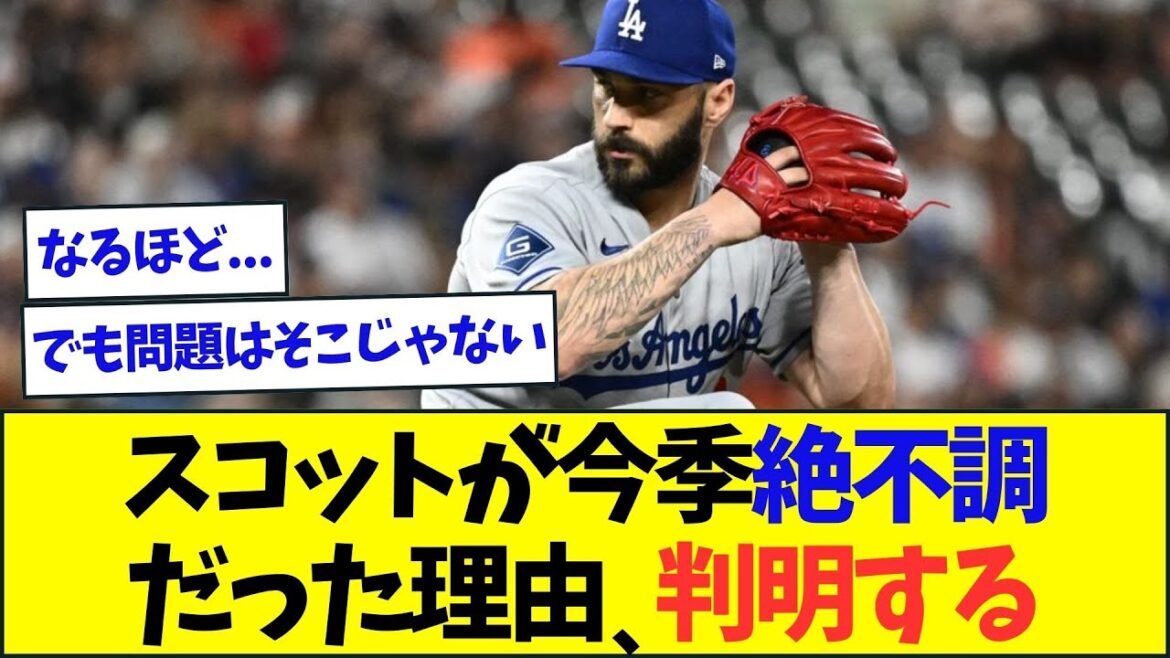 ドジャース・スコットが今季絶不調だった理由、判明する【なんJなんG反応】【2ch5ch】 ドジャース・スコットが今季絶不調だった理由、判明する【なんJなんG反応】【2ch5ch】