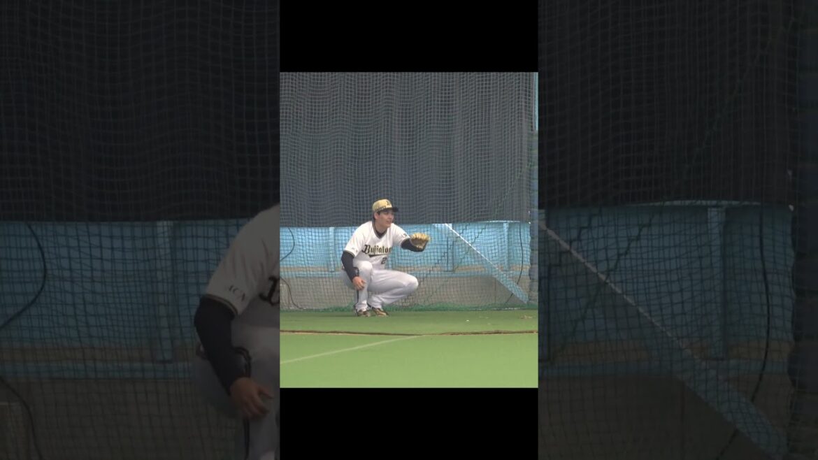 ブロックサイン→アウトローに構える九里亜蓮 #オリックスバファローズ #九里亜蓮 #原点投球