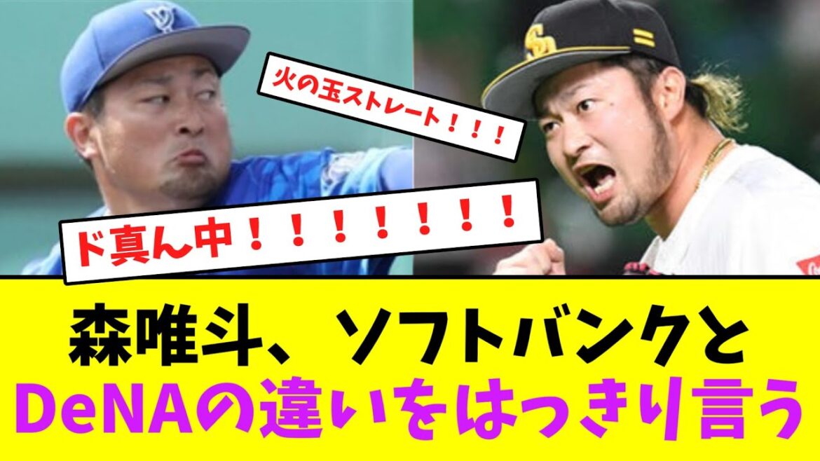 森唯斗、ソフトバンクとDeNAの違いをはっきり言う！【なんJなんG】【2ch5ch】