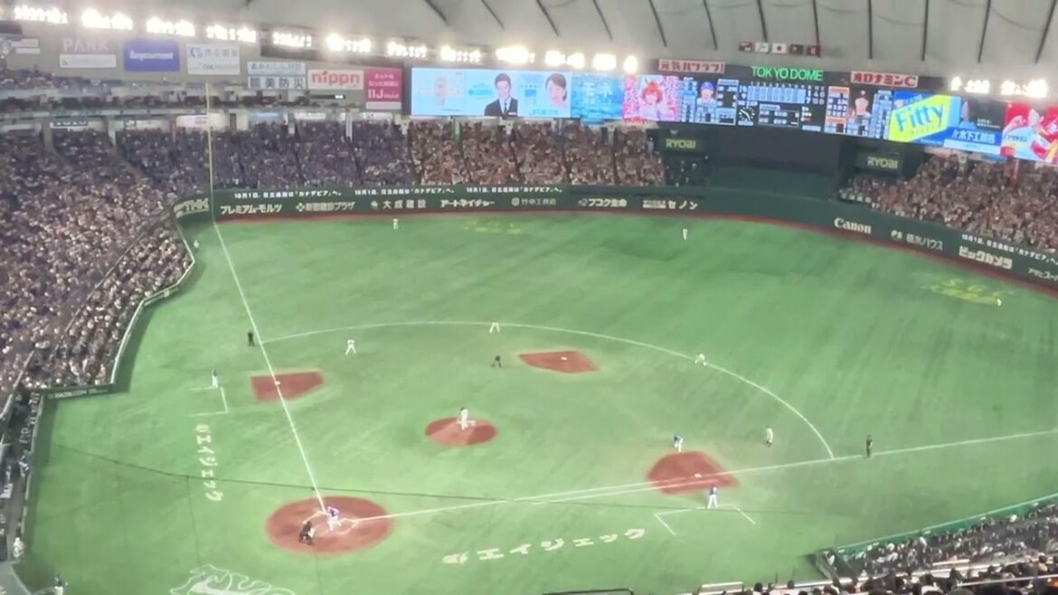 巨人中日戦2024年9月16日 川越誠司の打球をセカンド吉川尚輝が処理して勝利の瞬間