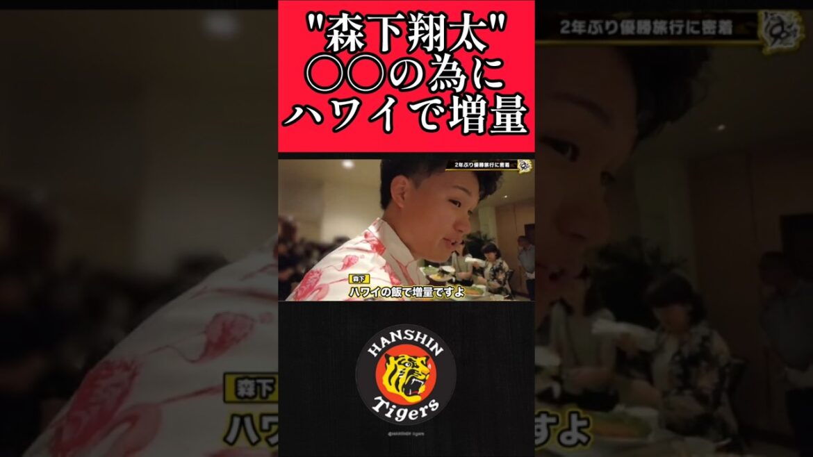 【阪神】"森下翔太"優勝旅行で増量計画！ #阪神 #阪神タイガース #森下翔太 #shorts