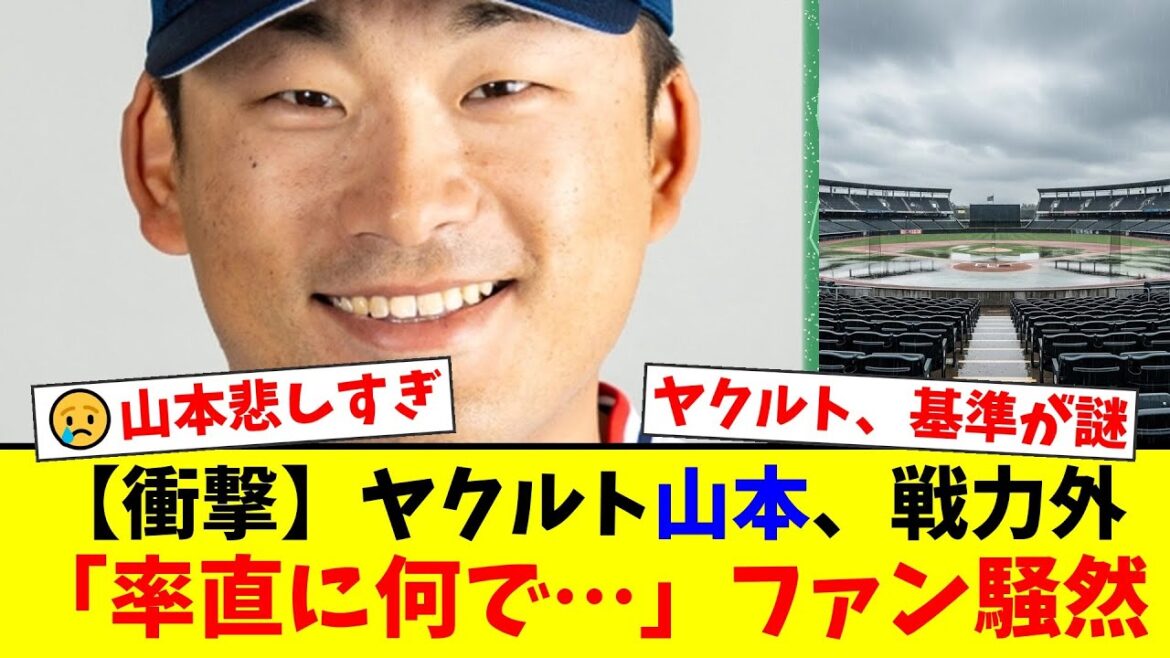 【ヤクルト】防御率1.42の山本大貴がまさかの戦力外…「なぜ彼が？」とファン困惑の理由と、妻の涙が語るプロの非情な現実【プロ野球ファンの反応】