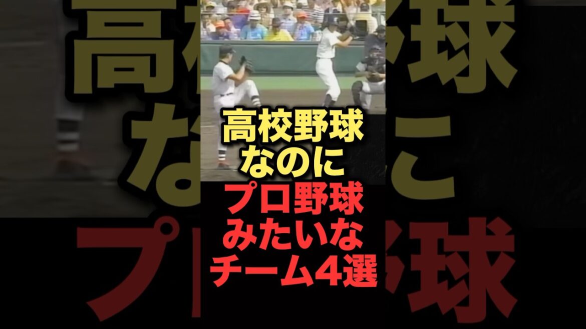 高校野球なのにプロ野球みたいなチーム4選#プロ野球