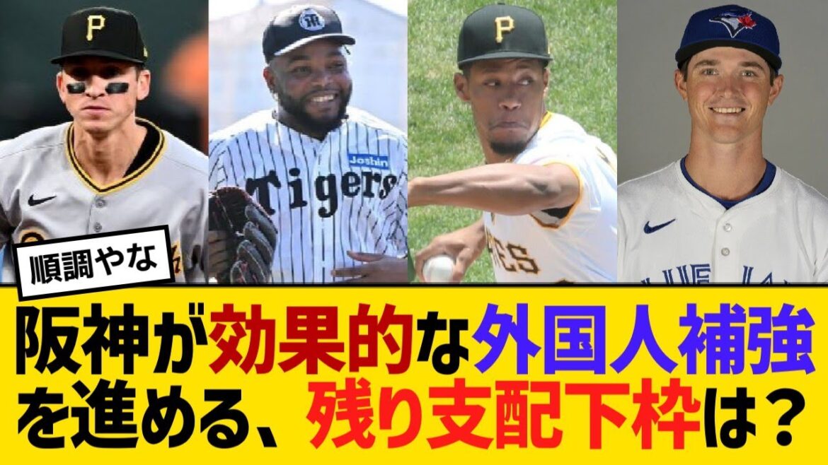 阪神が効果的な外国人補強を進める、残り支配下枠は？現在の状況【野球】【反応】【考察】