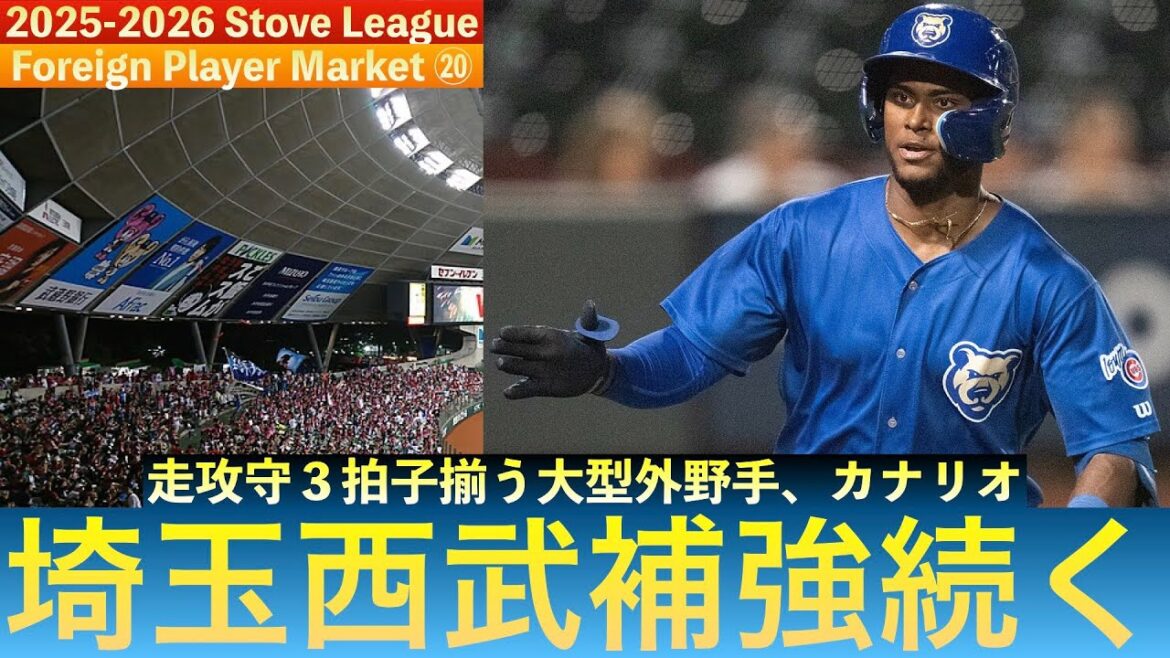【止まらぬ外野手補強】埼玉西武ライオンズ、新外国人選手のアレクサンダー・カナリオ選手を獲得！　＃Seibulions　＃カナリオ　＃アレクサンダーカナリオ