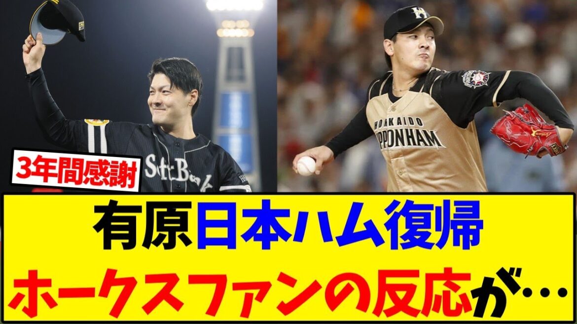 有原の日本ハム復帰 ホークスファンの反応が…【野球反応集】 有原の日本ハム復帰 ホークスファンの反応が…【野球反応集】