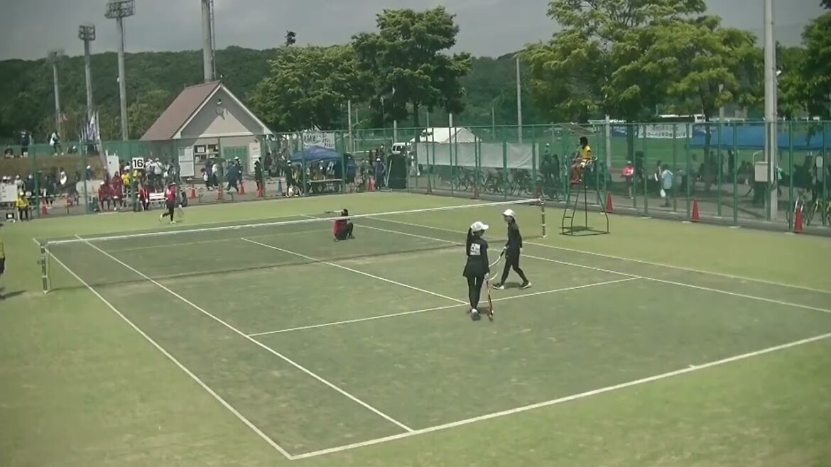 2023年IH ソフトテニス 女子個人 2回戦 中島那菜・石井胡桃嬉野・佐賀 x 桒原嘉萌・髙木夕愛県岐阜商・岐阜 16コート