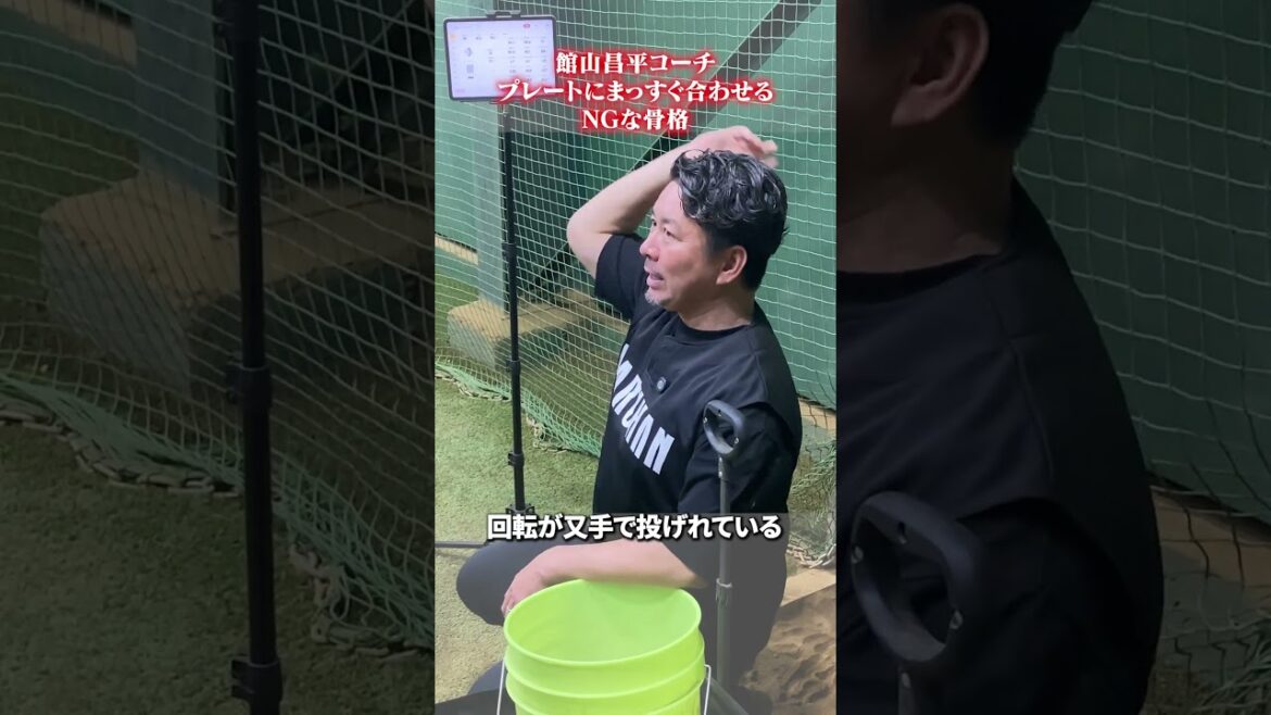 プレートにまっすぐ合わせるNGな骨格👀 #館山昌平 #野球スクール #rapsodo プレートにまっすぐ合わせるNGな骨格👀 #館山昌平 #野球スクール #rapsodo