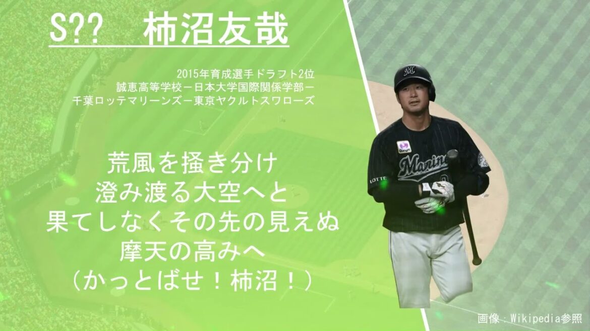 【あくまで架空】東京ヤクルトスワローズ・柿沼友哉　架空応援歌