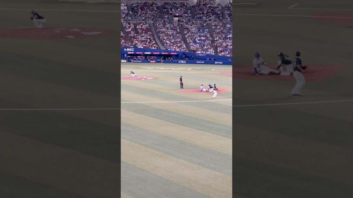 超特急🚄尾田盗塁👀リクエスト発動🙋セーフ⁉️アウト⁉️ BC栃木、育成3位から開幕支配下つかみとる✨ナゴド2024.5.26 ヤクルト戦 5-0  仲地1回降板　 #尾田 #BC栃木 #盗塁