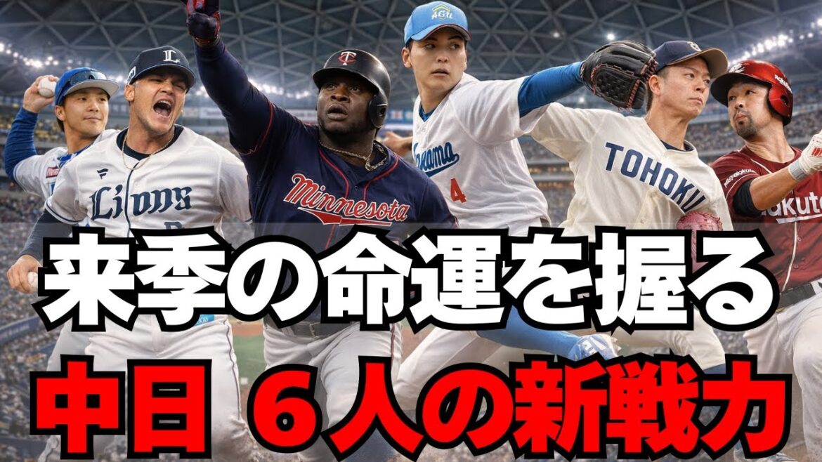 【中日】2026年、Aクラス入りの命運を握る新戦力６人！