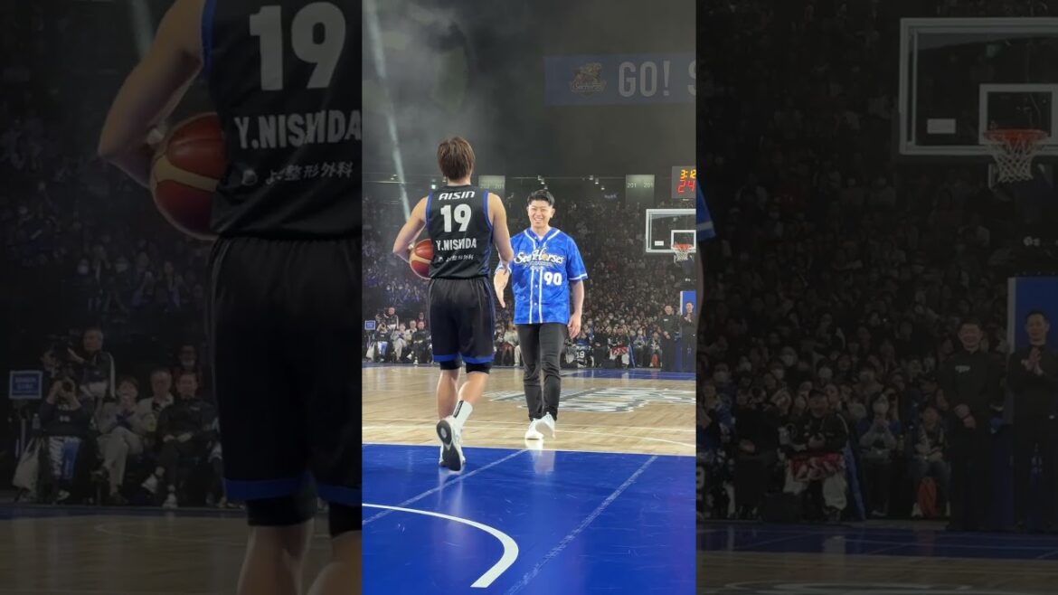 クローザー #松山晋也 投手による圧巻の投球🏀#中日ドラゴンズ #シーホース三河 #Bリーグ #バスケ