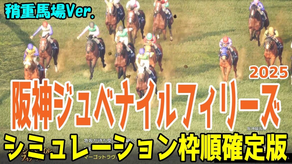 稍重馬場Ver.【阪神ジュベナイルフィリーズ2025】シミュレーション枠順確定版 日曜の午前中の雨の影響で馬場悪化を想定してのシミュレーション！道悪を味方にする馬はこの馬だ！【競馬予想】阪神JF