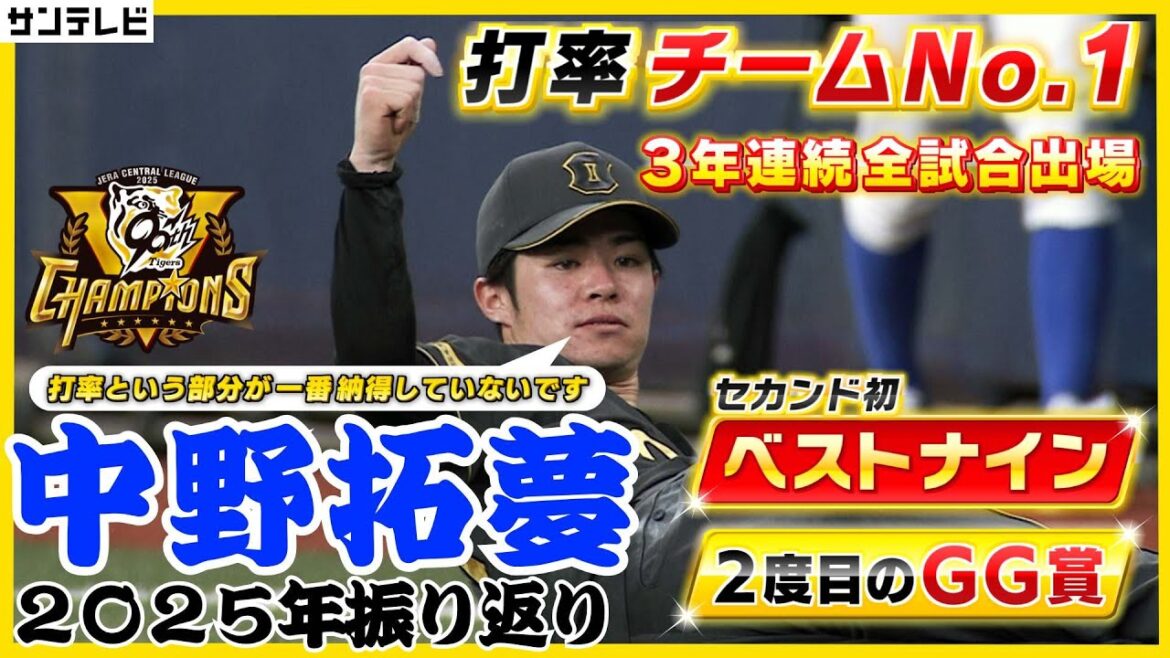 【選手会長として躍動の1年】「打率はもっと行けたかな…」中野選手の2025年シーズンを本人とともに振り返る! #熱血タイガース党 【選手会長として躍動の1年】「打率はもっと行けたかな…」中野選手の2025年シーズンを本人とともに振り返る! #熱血タイガース党