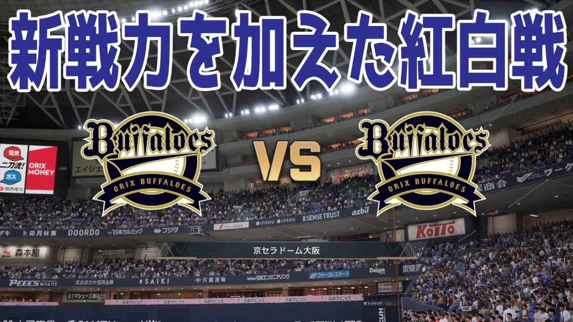【新戦力を加えた紅白戦】オリックスバファローズ紅白戦【プロスピ2025】【プロ野球スピリッツ2024-2025】新戦力シーモア！新戦力反映！