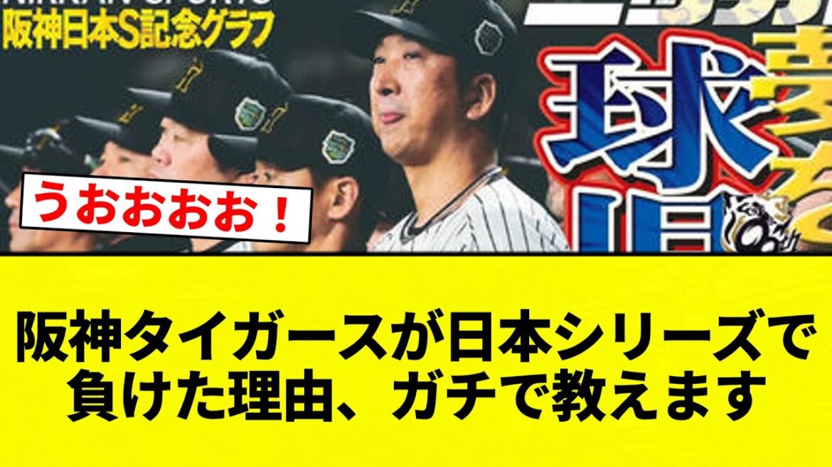 【なんか語ってるぞ】阪神タイガースが日本シリーズで負けた理由、ガチで教えます【プロ野球反応集】【2chスレ】【なんG】 【なんか語ってるぞ】阪神タイガースが日本シリーズで負けた理由、ガチで教えます【プロ野球反応集】【2chスレ】【なんG】