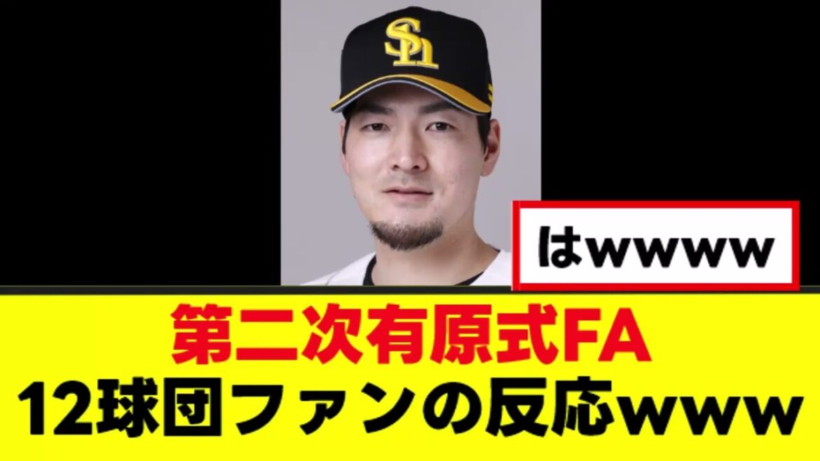 【新・有原式FA】12球団ファンの反応wwwwwwww
