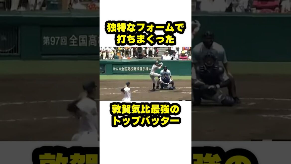 独特なフォームで打ちまくった敦賀気比最強のトップバッター #甲子園 #野球 #高校野球 独特なフォームで打ちまくった敦賀気比最強のトップバッター #甲子園 #野球 #高校野球