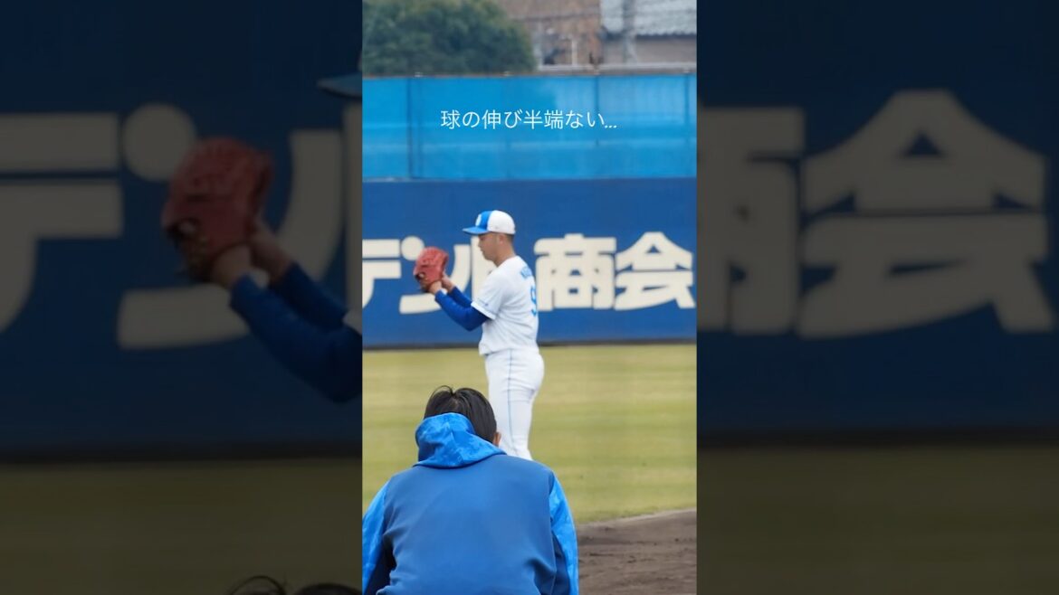 【中日ドラゴンズ守護神 松山晋也】真正面から見る松山晋也のストレート　#dragons #松山晋也