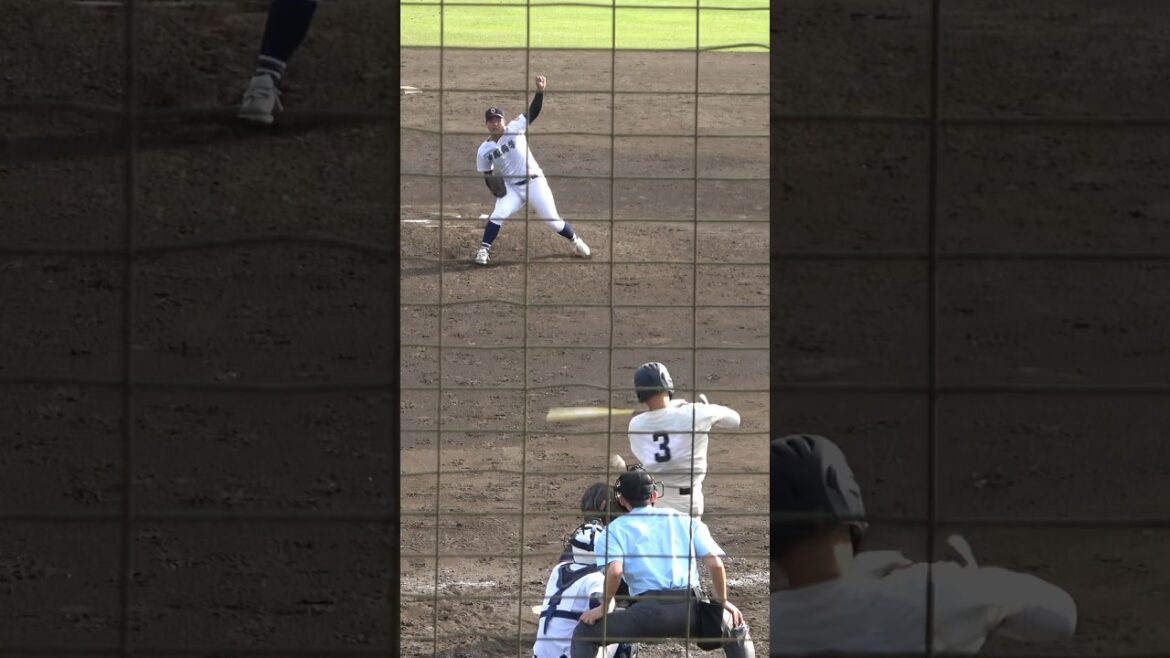 9回に1イニングだけと登板した末吉君の球の威力が凄い！沖縄尚学対神村学園