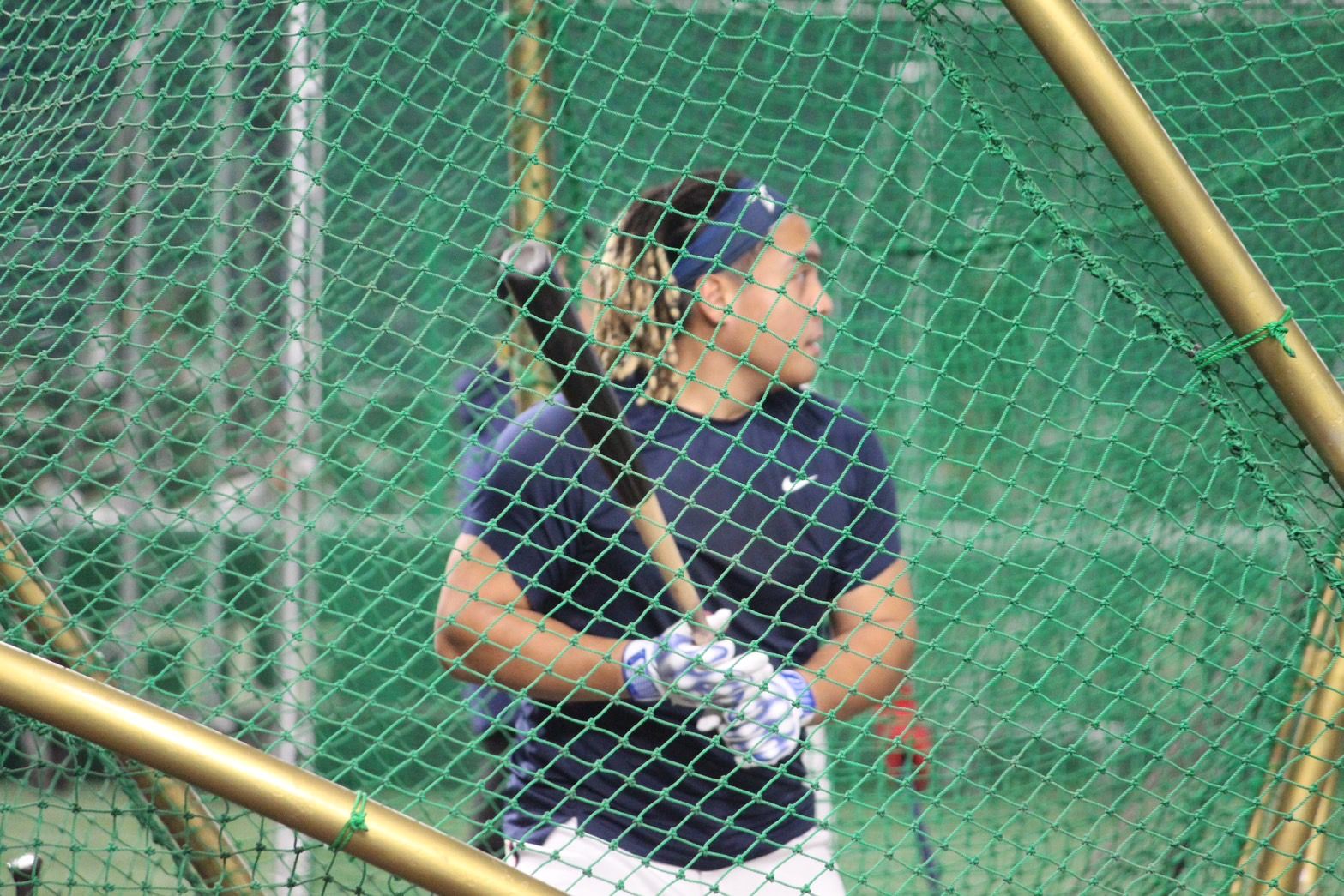 20241121-12強複賽，中華隊赴東京巨蛋練球。圖為選手吉力吉撈.鞏冠。（黃信維攝）