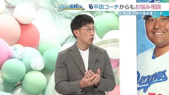 中日・平田良介コーチ「来季1軍外野守備走塁コーチを担当します。監督目線で何を求めていますか？」 → 矢野燿大さんが回答