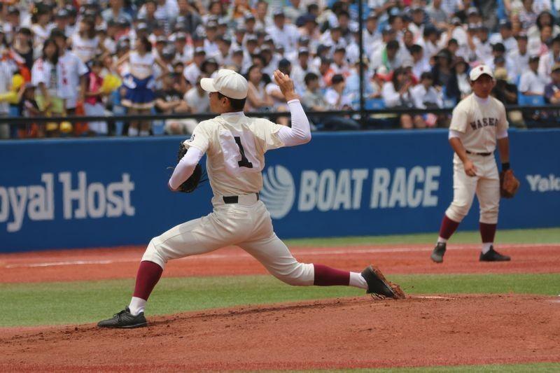 斎藤佑樹さんに憧れて門を叩いた早実では3年夏に目標としていたエース番号「１」を獲得した（写真提供　吉村優）