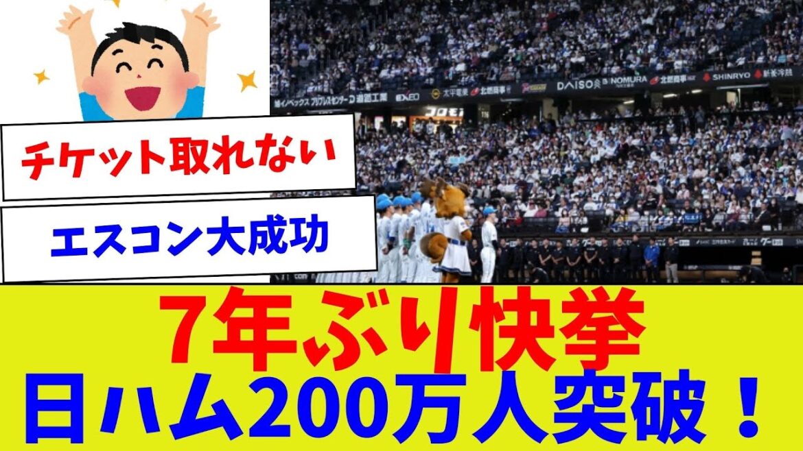 【エスコンフィーバー到来！】7年ぶり快挙日ハム200万人突破！【野球情報】【2ch 5ch】【なんJ なんG反応】【野球スレ】