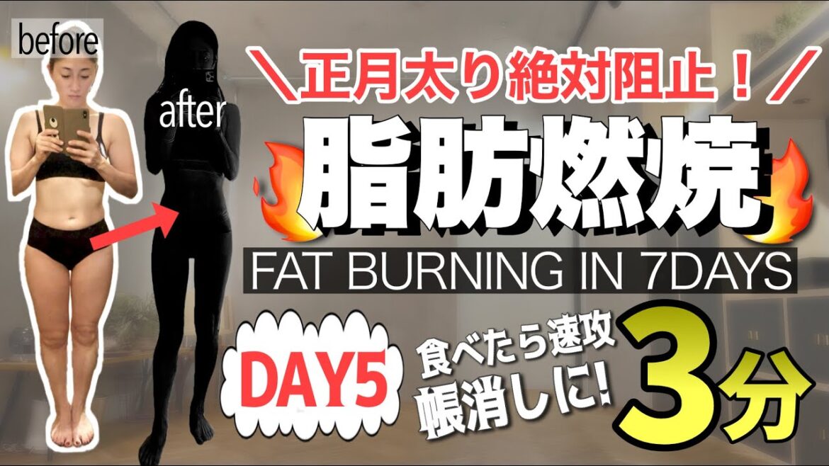 #1573  【今なら間に合う】食べた分を速攻で燃やし尽くす緊急食後の「立ち腹筋」3分🔥/年末年始ダイエット企画5日目