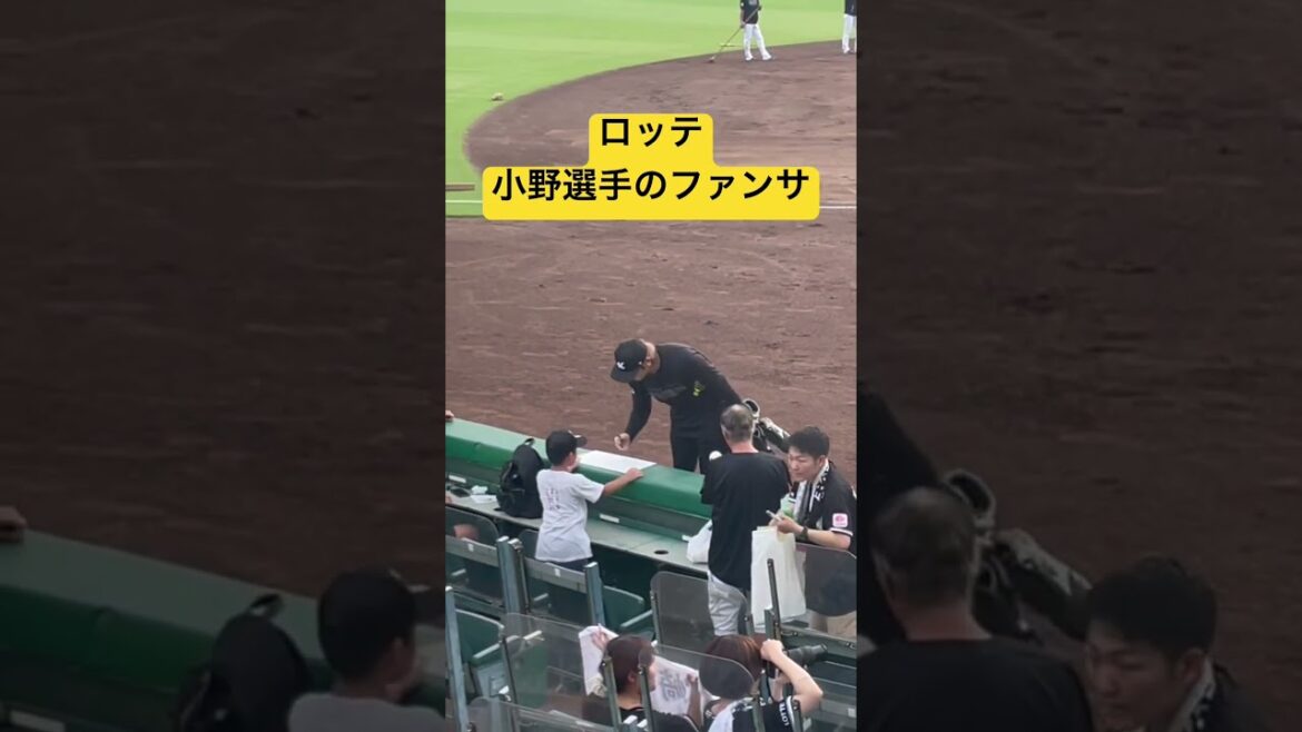 ロッテ小野選手のファンサ #ほっともっとフィールド神戸 #千葉ロッテマリーンズ #小野