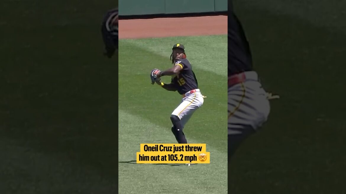 Oneil Cruz just threw the runner out from center field at 105.2 mph 🤯