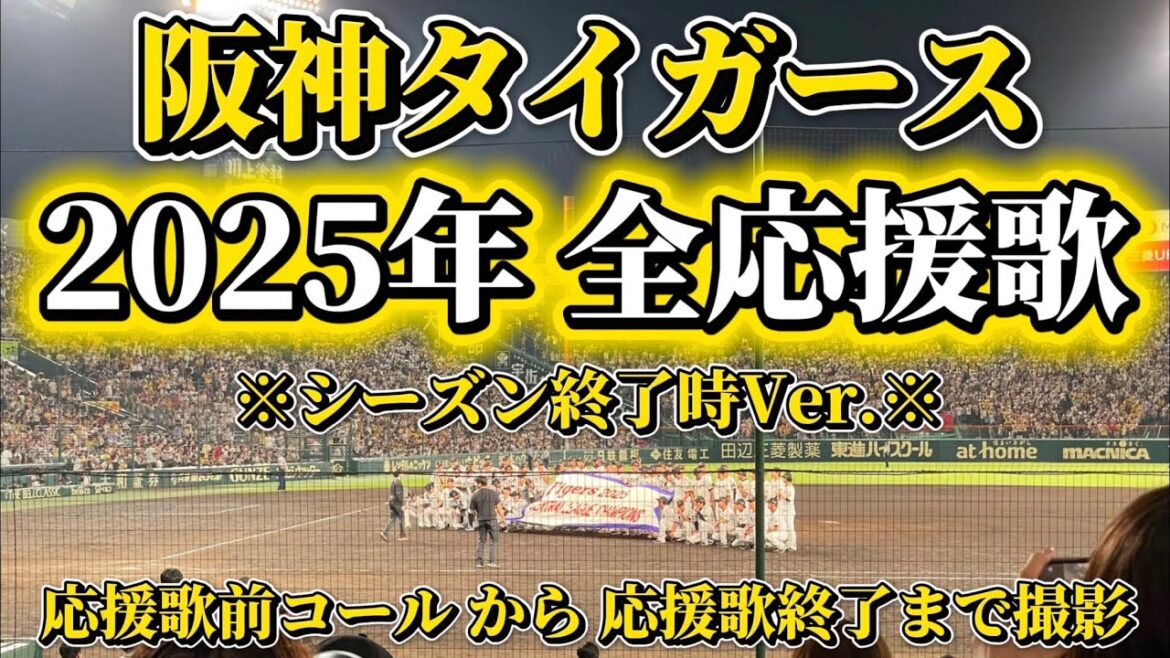 【歌詞付】25年シーズン終了Ver.！阪神タイガース全応援歌の球場撮影集！【球場音声】