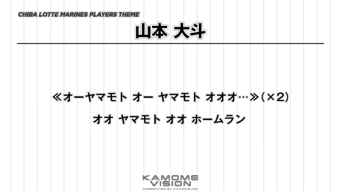 【応援歌再現】山本 大斗【千葉ロッテマリーンズ】 【応援歌再現】山本 大斗【千葉ロッテマリーンズ】