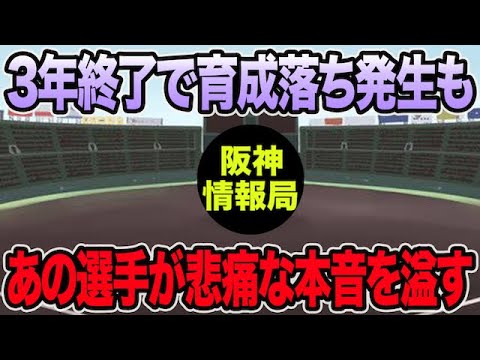 【3年終了で育成落ちも発生中..】あの選手が悲痛な本音を吐露した件について【阪神タイガース】 【3年終了で育成落ちも発生中..】あの選手が悲痛な本音を吐露した件について【阪神タイガース】