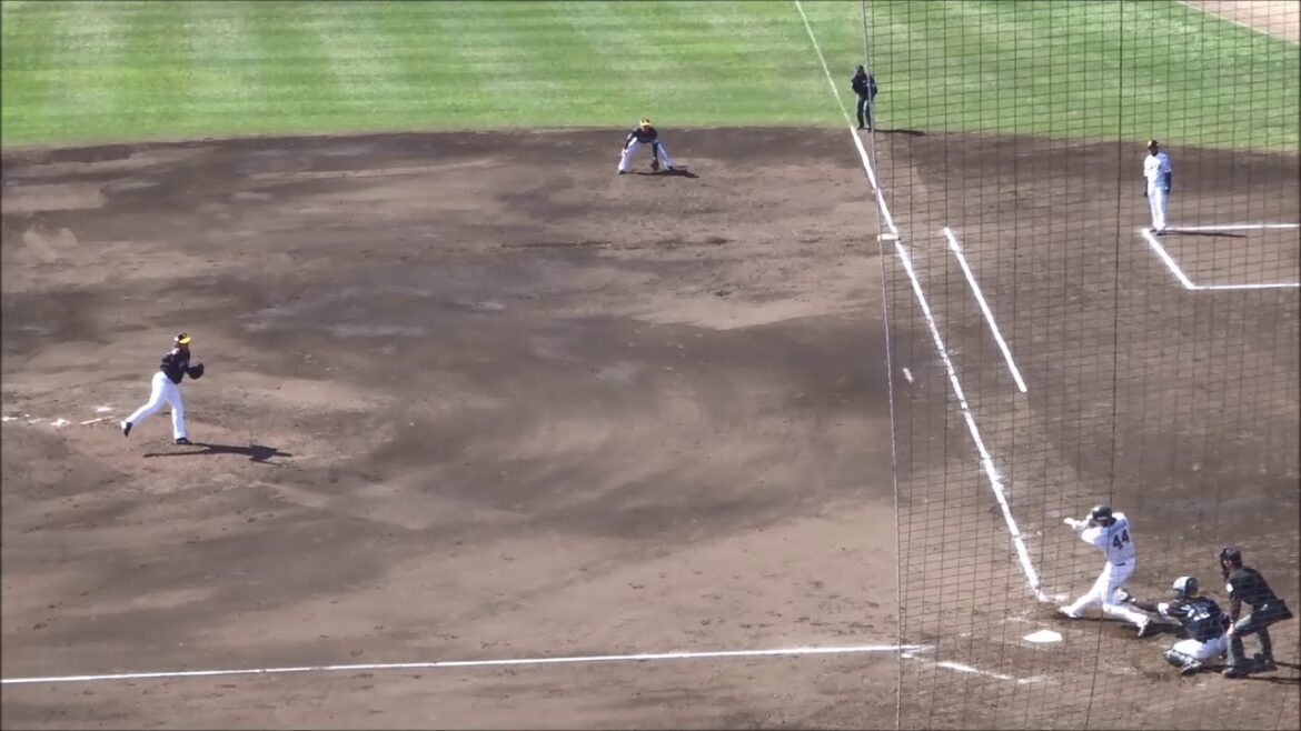 津森宥紀 vs 笹川吉康、庄子雄大の盗塁（ホークス2025春季キャンプ・紅白戦）