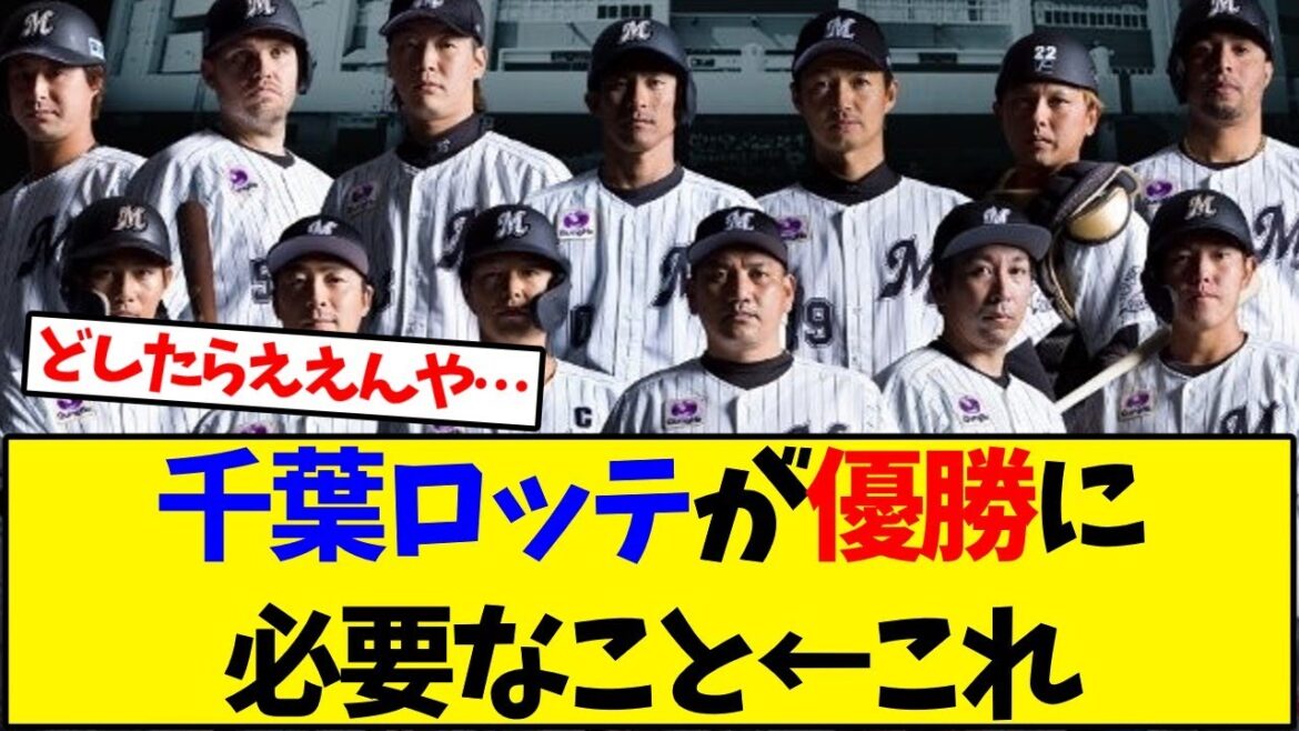 【千葉ロッテマリーンズ】千葉ロッテが優勝に必要なこと←これ【野球反応集】 【千葉ロッテマリーンズ】千葉ロッテが優勝に必要なこと←これ【野球反応集】