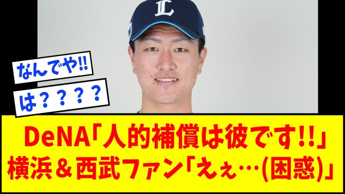 【予想外】DeNA「人的補償は彼です!!」→横浜＆西武ファン「えぇ…(困惑)」【なんJ反応】【ネットの反応】【古市尊】