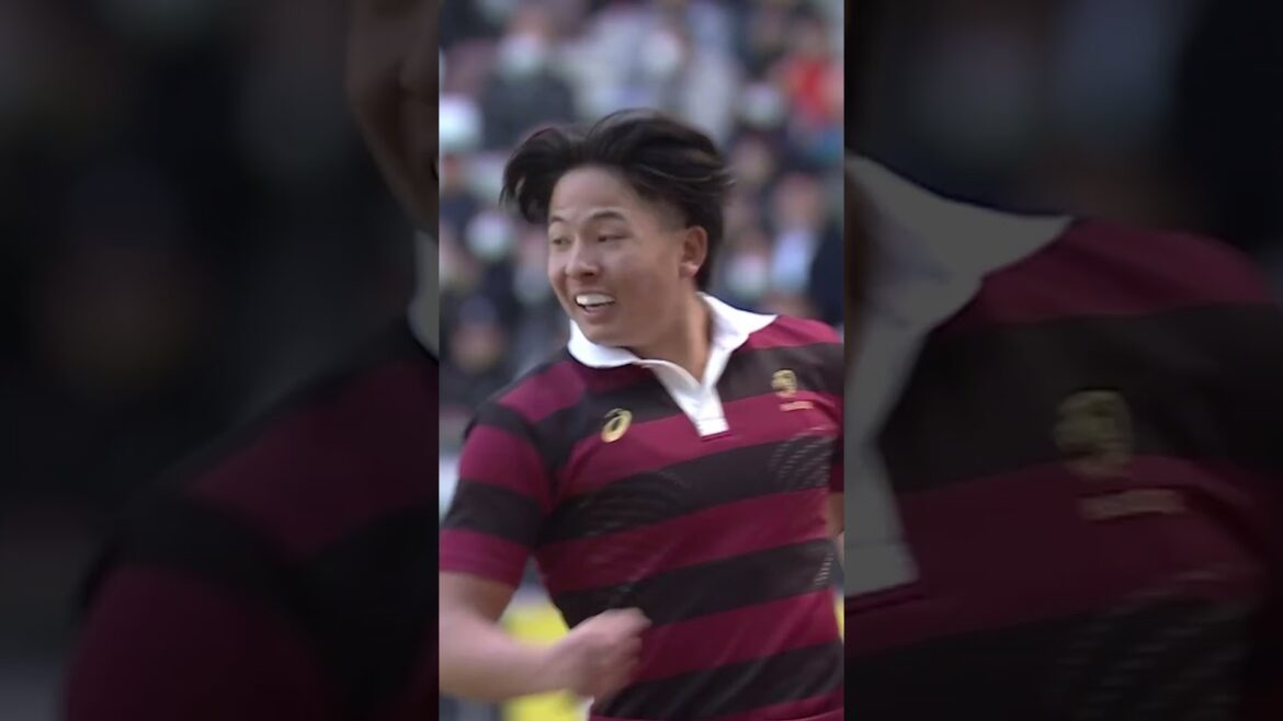 早稲田大学服部亮太選手の準決勝での先制トライ🏉 #大学ラグビー