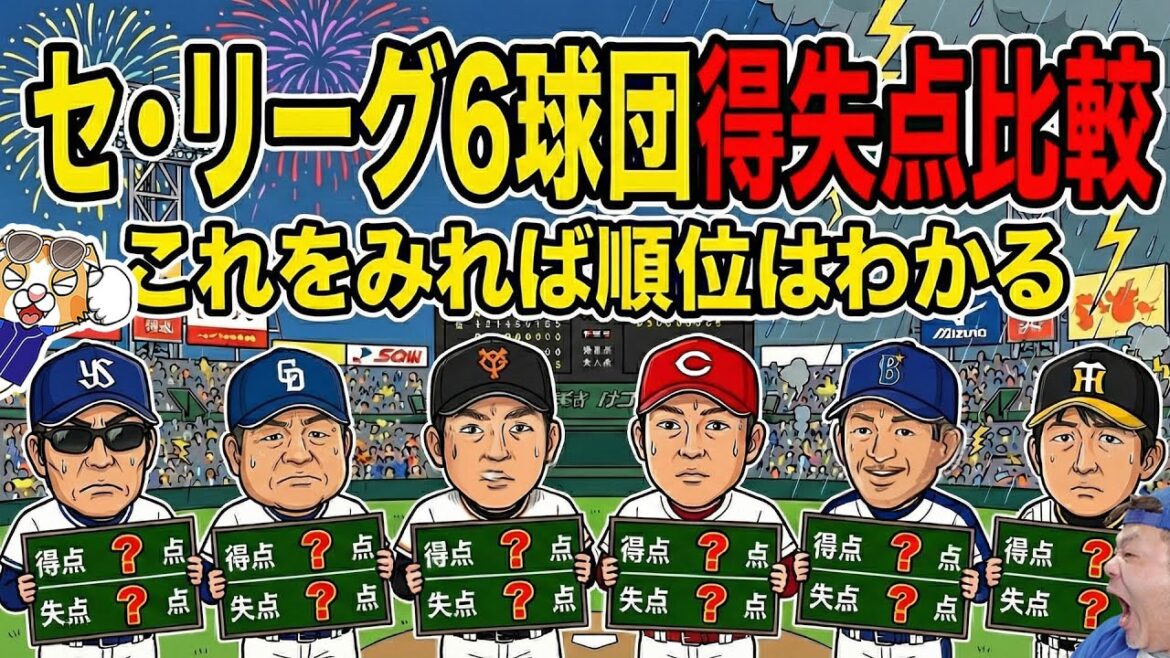 【セ・リーグ６球団】得失点差はほぼ順位！てことで上がる下がるを考えれば今年の順位はまるわかりだっ！？【ライブ】