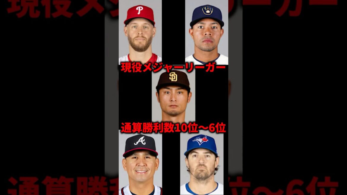 現役メジャーリーガー通算勝利数10位〜6位#野球 #mlb #メジャーリーグ #ケビンガウスマン#カルロスカラスコ#ザックウィーラー#ホセキンタナ#ダルビッシュ有 #プロ野球 #メジャー