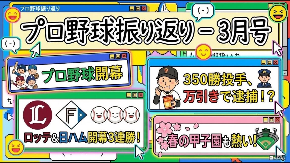2ちゃんねる風??2025年3月のプロ野球を振り返る 2ちゃんねる風??2025年3月のプロ野球を振り返る